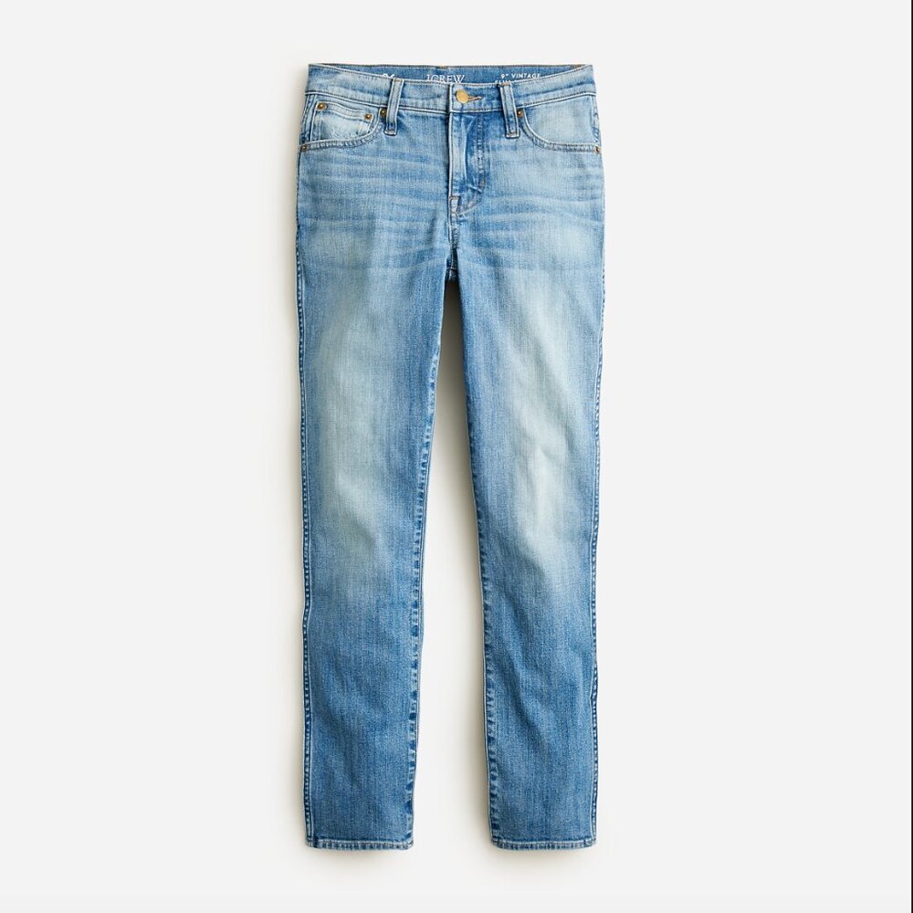 J CREW WOMENS 9" VINTAGE SLIM STRAIGHT JEAN LINCOLNWOOD WASH 25 0